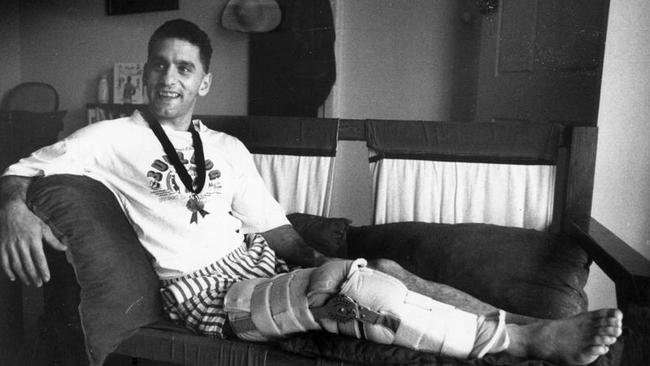 1990 winner Tony Liberatore relaxing at home the day after winning the medal.