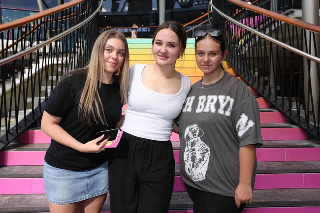 Boo Foster, Tiger Foster and Emilie Elphick at Pacific Fair Beauty Weekend with Anna Paul. Picture, Portia Large.