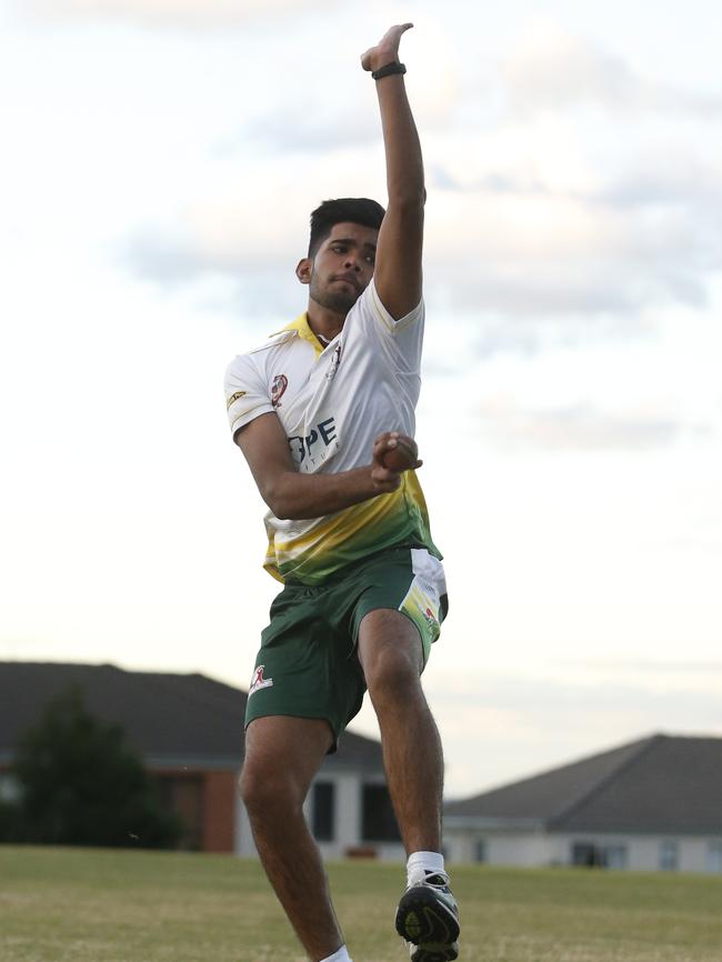 Tanvir Singh bowls more than 105kph.