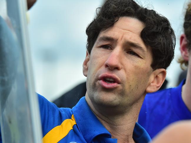 TAC Cup footy: Western Jets V Calder Cannons. Action shots of both teams Jets coach Torin Baker