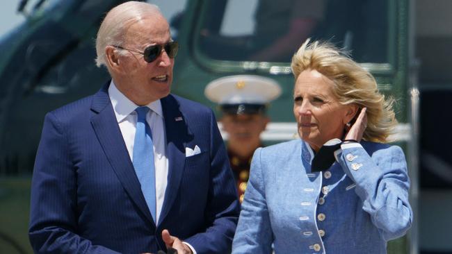 US President Joe Biden and First Lady Jill Biden. Picture: AFP