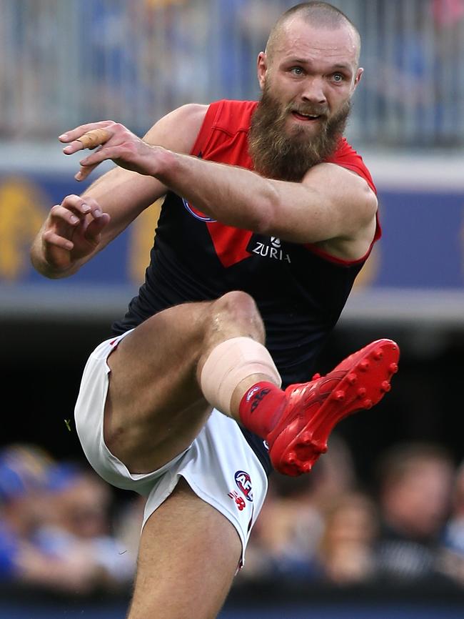 Max Gawn was monstrous for the Dees once again. Picture: Getty Images