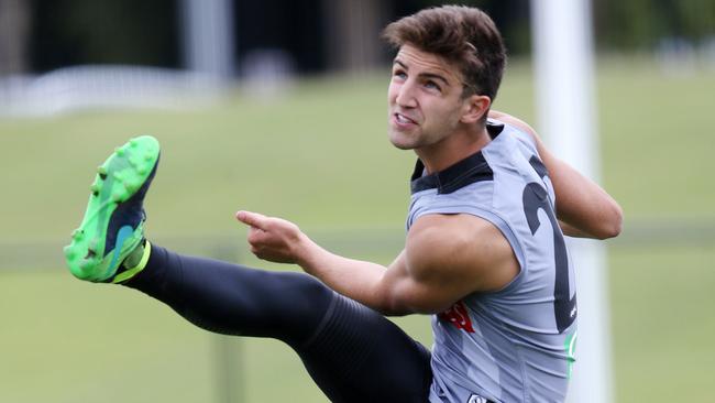 Josh Daicos has impressed since officially becoming a Magpie at November’s national draft. Picture: Michael Klein