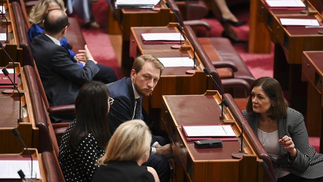 The Coalition filibustered the bill late into the evening. Picture: NCA NewsWire / Martin Ollman