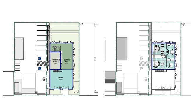 Plans show the site will become an industrial kitchen and office space.