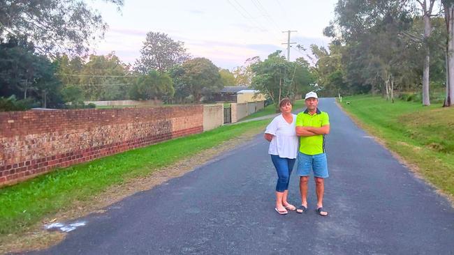 Janice and Paul McGowan in Kidd St, where Redland City Council has approved Villawood’s 224 houses. Picture: Judith Kerr