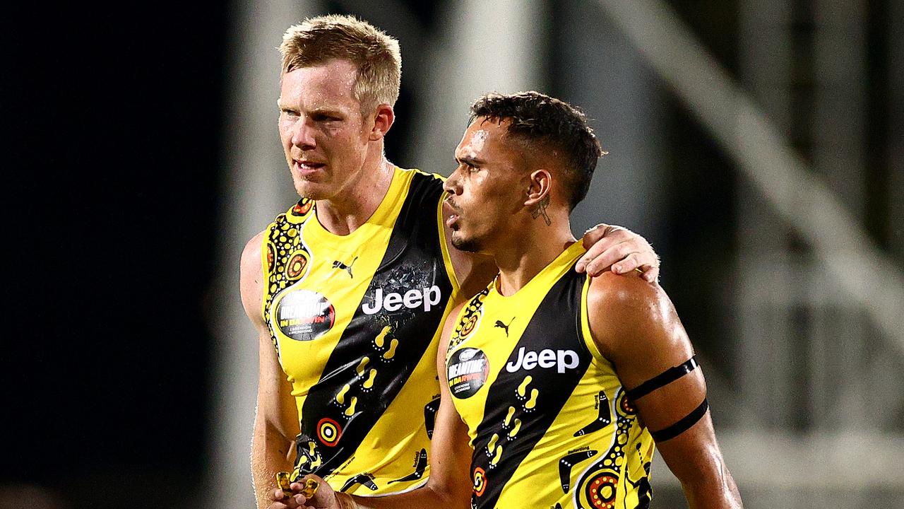 Jack Riewoldt said Richmond won’t ostracise Sydney Stack and Callum Coleman-Jones of the Tigers. Picture: Daniel Kalisz