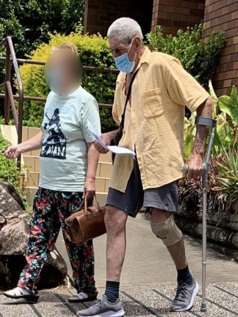 Robert George Elliott, 67, leaves Yeppoon Courthouse on January 13, 2022, with a support worker.