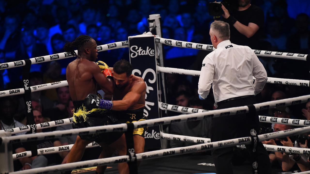 The moment Fournier crumbles. (Photo by Eamonn M. McCormack/Getty Images)