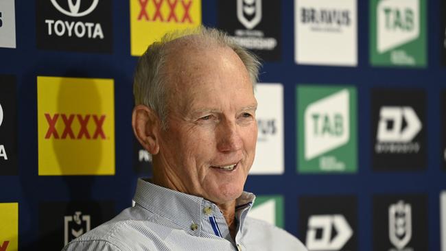 Dolphins coach Wayne Bennett was all smiles after his side toppled the Cowboys in Townsville. Picture: Getty Images.