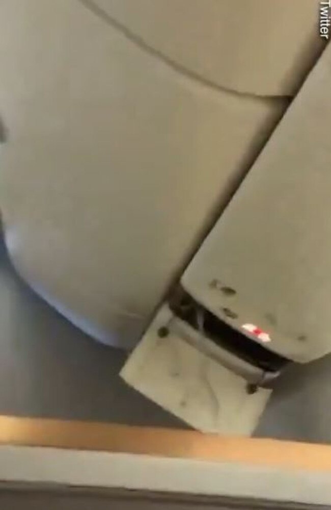 Some passengers thought the plane would fall apart. Picture: Twitter/X