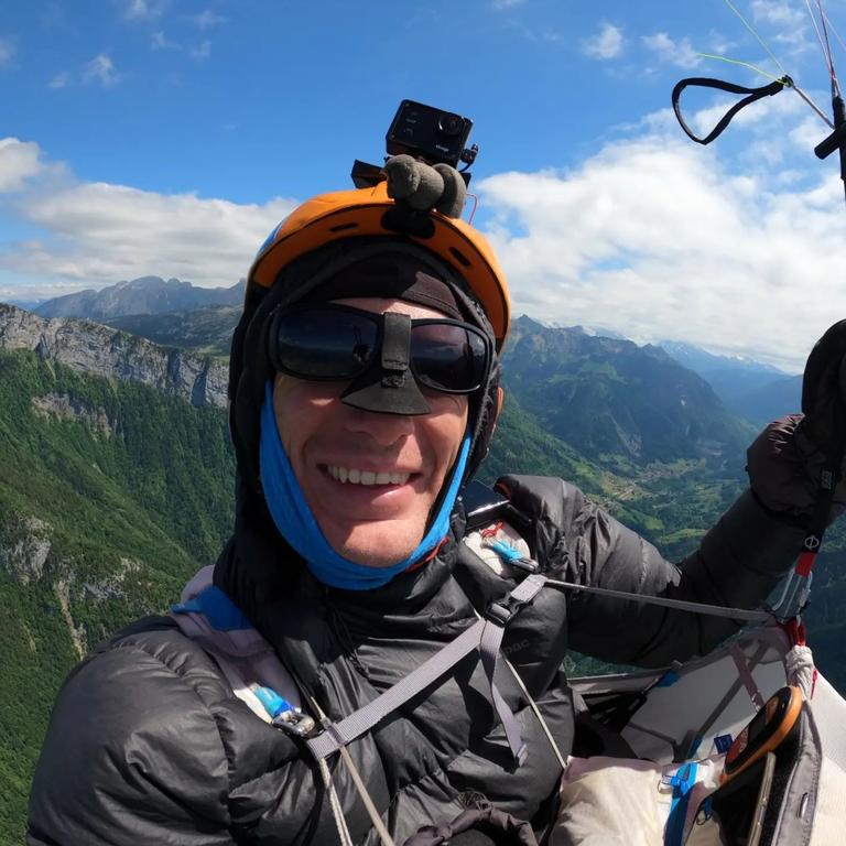 The veteran paraglider of 15 years is staying hopeful over his recovery. Picture: Instagram/nneynens