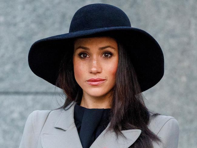 Prince Harry and Meghan Markle attend an Anzac Day Dawn Service at Wellington Arch, Hyde Park Corner, London. Picture: MEGA