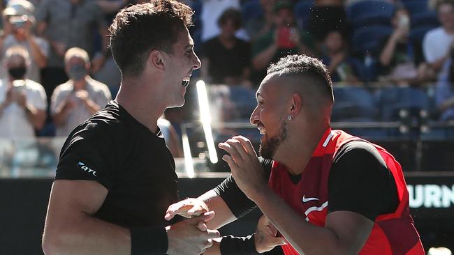 How did we not see this coming from Thanasi Kokkinakis and Nick Kyrgios? Picture: AFP