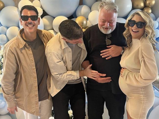 Some guests took the chance to rib Sandilands about his own ‘pregnancy belly’.