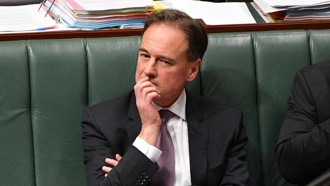 Minister for Health Greg Hunt during Question Time in the House of Representatives at Parliament House in Canberra, Wednesday, May 30, 2018. (AAP Image/Mick Tsikas) NO ARCHIVING