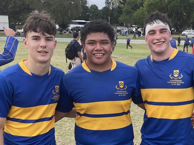 TGS captain George Griffiths, far right, scored three tries.