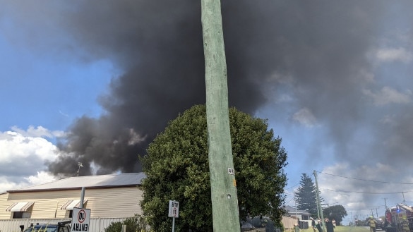 The smoke surrounding the home. Supplied.