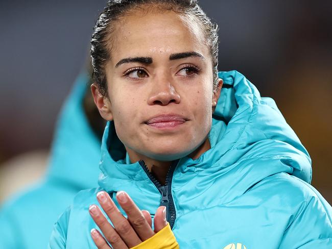 SYDNEY, AUSTRALIA - JUNE 03: Mary Fowler of Australia is seen following the international friendly match between Australia Matildas and China PR at Accor Stadium on June 03, 2024 in Sydney, Australia. (Photo by Cameron Spencer/Getty Images)