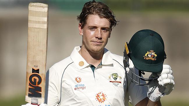 Cameron Green staked his claim for a Test debut with a century for Australia A against India A at Drummoyne Oval. Picture. Phil Hillyard