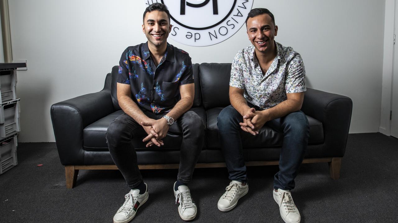 Brothers Omar and Zane Sabre at their Gold Coast headquarters. Picture: Mark Cranitch