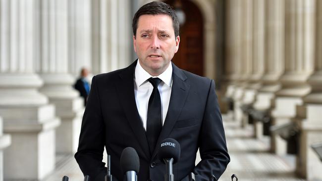 Matthew Guy says football clubs should be able to choose who they hire. Picture: Nicki Connolly