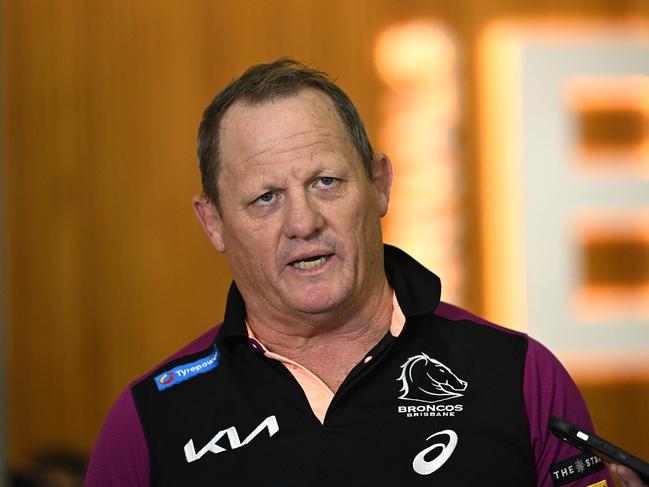 5/2/2024: Following the Broncos Roosters game in Las Vegas , coach Kevin Walters returns at the Brisbane International airport.pic: Lyndon Mechielsen/Courier Mail