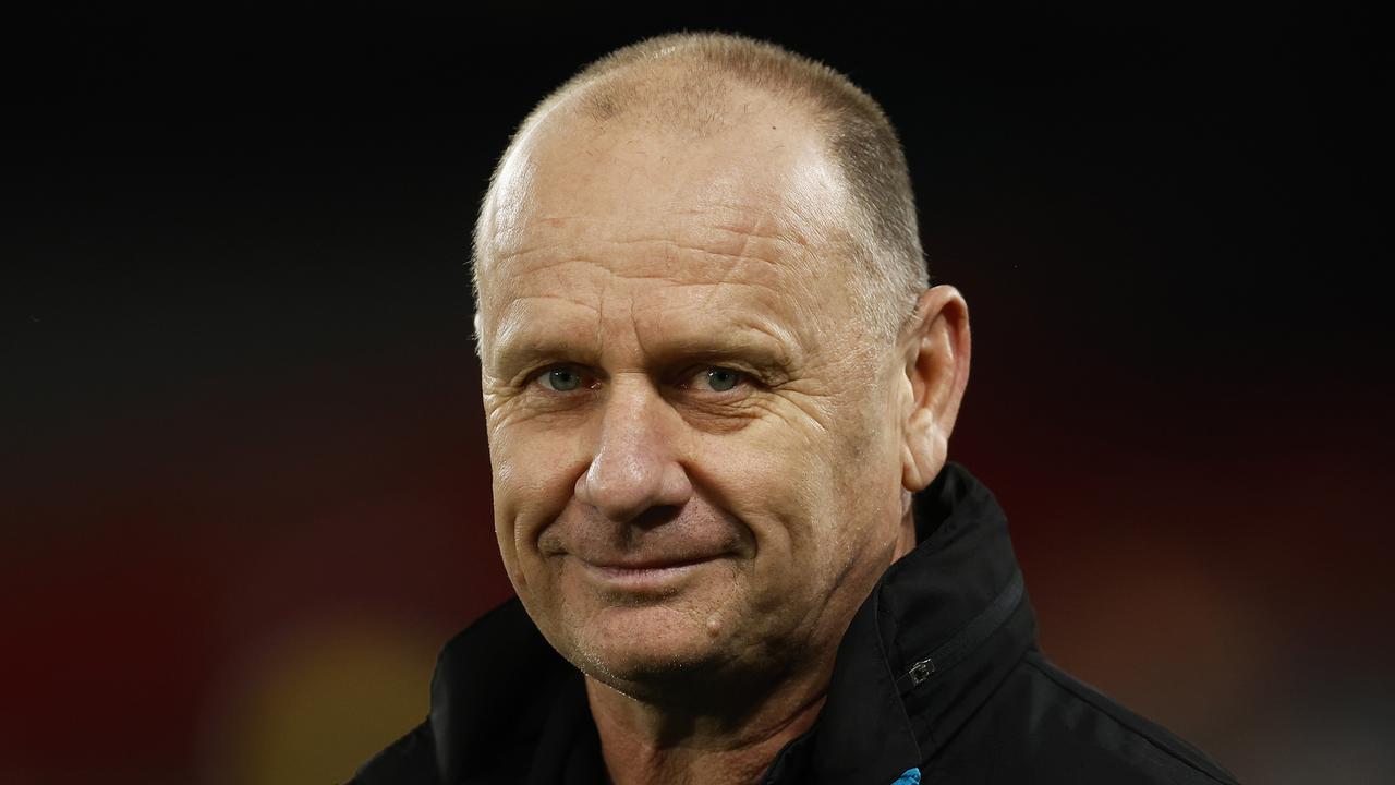 Port Adelaide coach Ken Hinkley will feel the heat if his side cannot bank some early wins. Picture: Getty Images