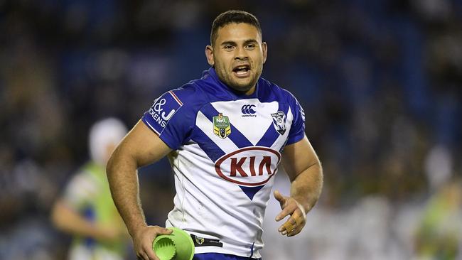 Rhyse Martin scored 24 points for the Bulldogs in their loss to the Raiders. Picture: Brett Hemmings/Getty Images