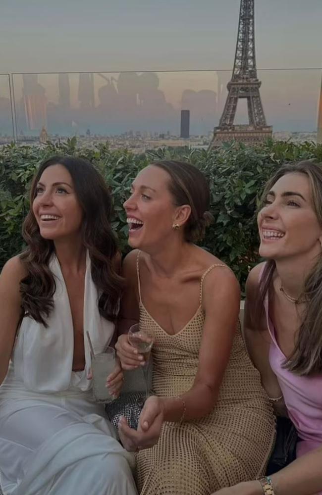 The Eiffel Tower in the backdrop during the pre-wedding party. Picture: Instagram