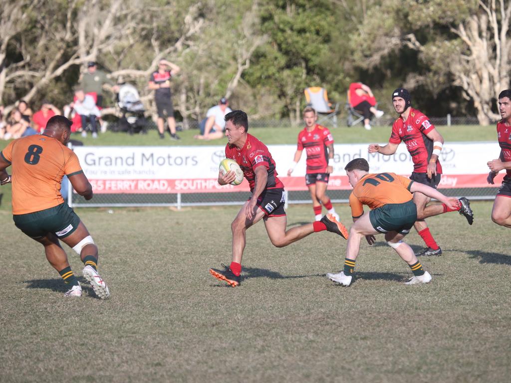 GCDRU grand final rematch, round 9. Surfers Paradise Dolphins v Griffith Uni Colleges Knights. June 8 2024, picture: Richard Gosling