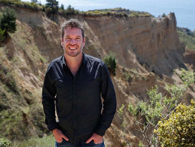 Australian war historian Mat McLachlan leads Aussie tour groups to Anzac Cove. Picture: Supplied