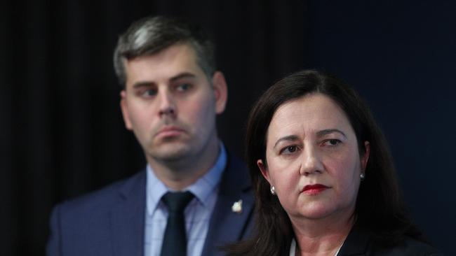 Premier Annastacia Palaszczuk with Police Minister Mark Ryan.