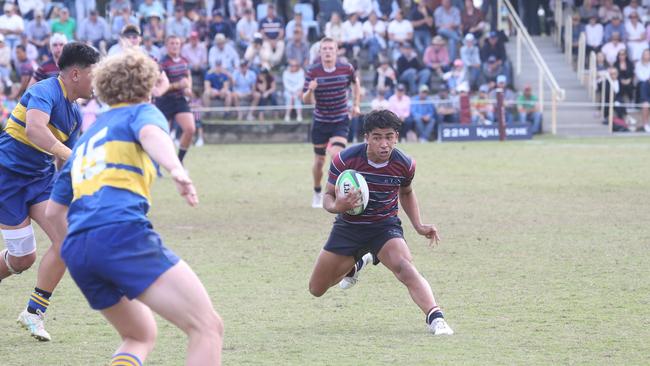 Dallas Ingram. The Southport School vs. Toowoomba Grammar School firsts GPS rugby. Played on The Village Green. 27 July 2024 Southport Picture by Richard Gosling