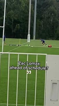 Zac Lomax ahead of schedule?