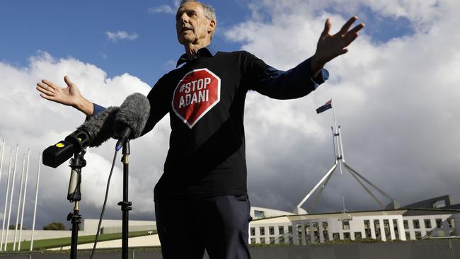 Environmental campaigner and former Greens leader Bob Brown in Canberra — he will join a protest in Adelaide this week. Picture: Sean Davey