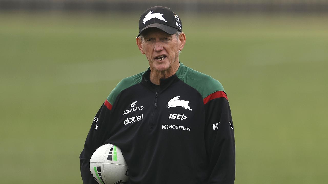 Coach Wayne Bennett during South Sydney Rabbitohs training at Redfern. Picture. Phil Hillyard