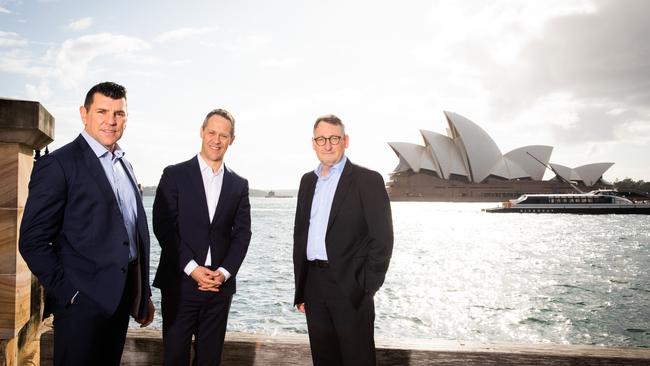 BPAY Group CEO John Banfield, NPP Australia CEO Adrian Lovney and eftpos Managing Director Stephen Benton in Sydney.