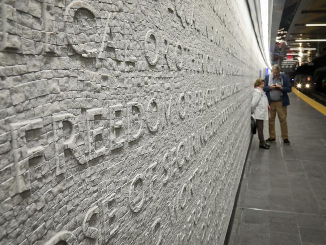 The rebuilt WTC Cortlandt station in New York. Picture: AP