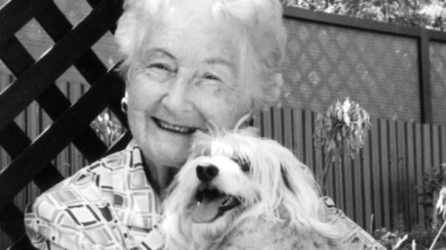 Anne Redman with her dog, Spotty, in 2003.