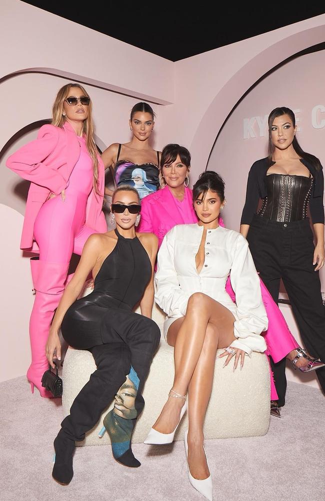 The Kardashian family at Kylie Jenner's recent cosmetics event.