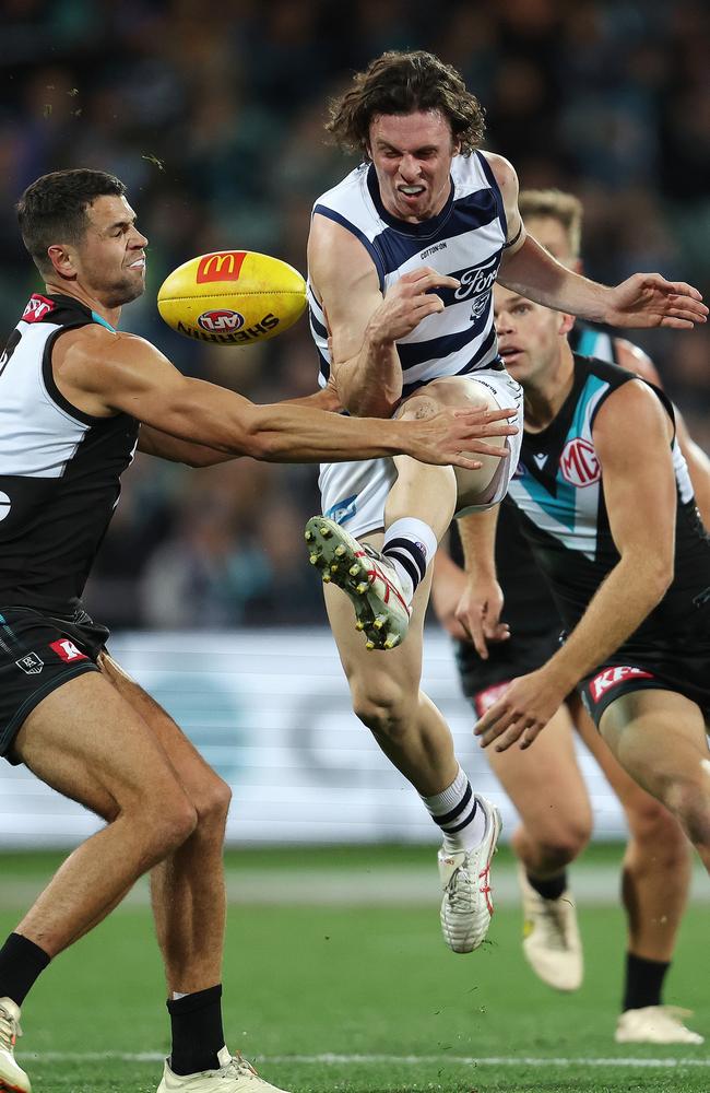 Max Holmes returned in strong form. Picture: Sarah Reed/AFL Photos via Getty Images