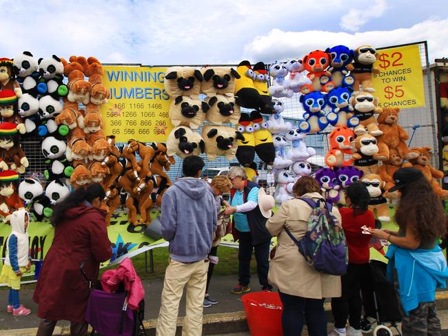 People’s Day in sideshow alley. Picture: OLIVER WARD