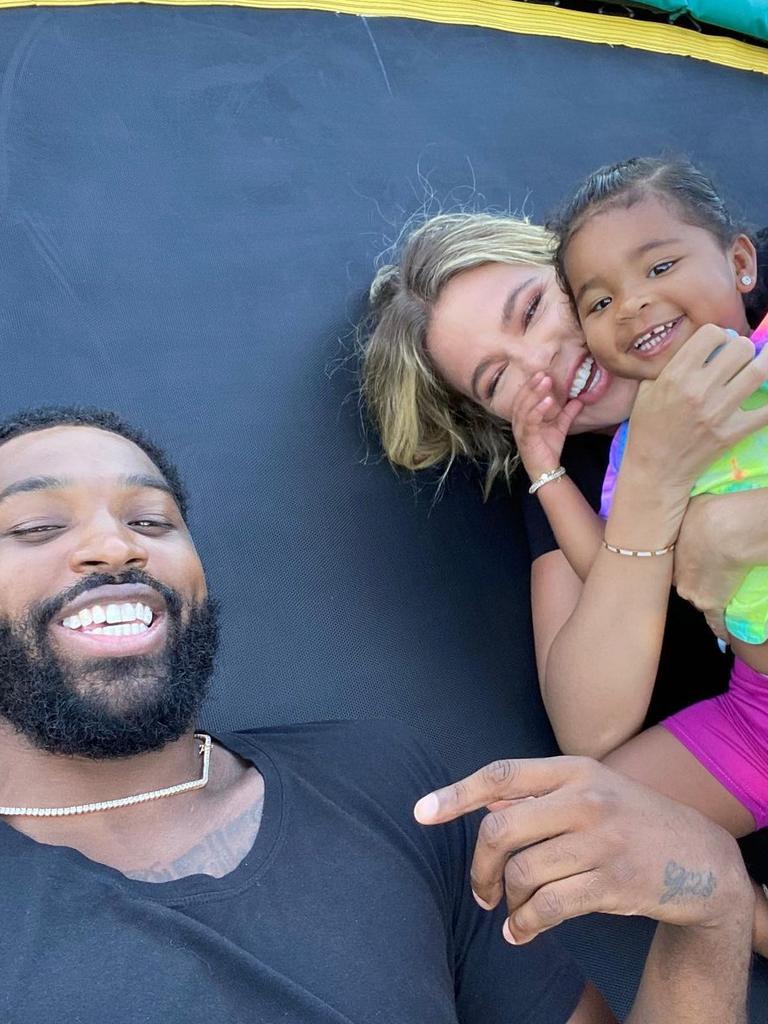 Tristan Thompson and Khloe Kardashian with their daughter, True. Picture: Instagram