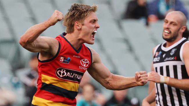 Jackson Hately joined the Crows from GWS in the pre-season draft but spent most of the season in the SANFL.