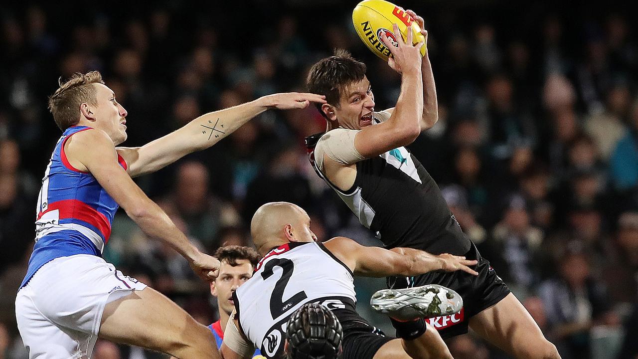 Zak Butters was quiet again. Picture: Sarah Reed/AFL Photos