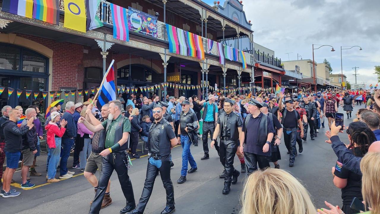 Chill Out Festival Pride Parade in Daylesford, 2023.