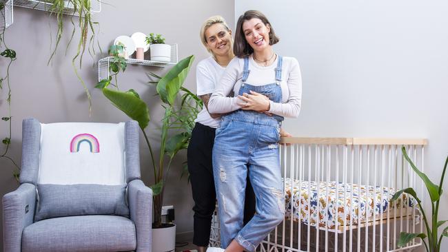 Former AFLW star Moana Hope and Isabella Carlstrom have welcome their second child. Picture: Wayne Taylor