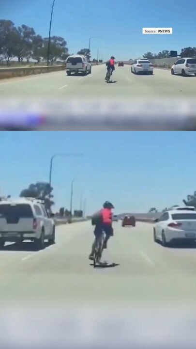 Dashcam of risky rider on North-South motorway