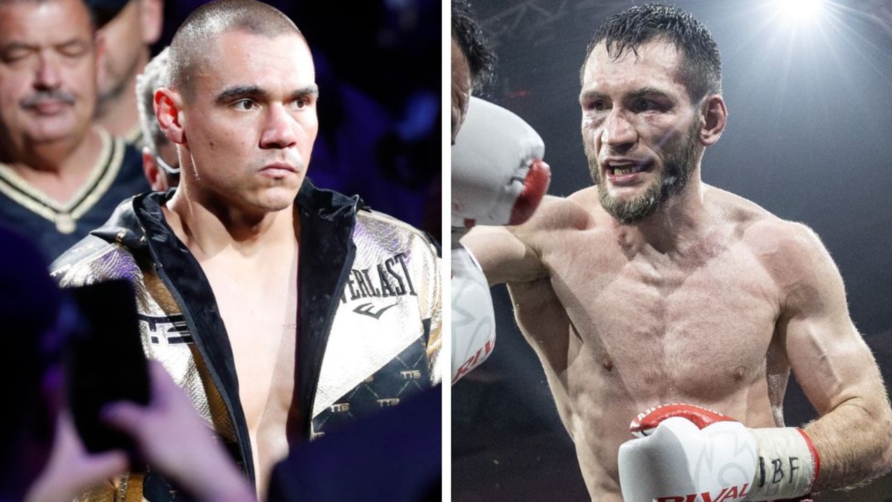 Australia’s Tim Tszyu has been dubbed “the most hyped name in boxing” by the undefeated Russian champ who has promised to end said talk via knockout on Sunday week.